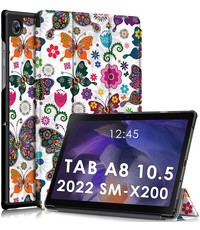 Ntech Samsung Galaxy Tab A8 Hoes Vlinders