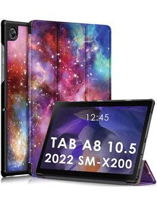 Ntech Samsung Galaxy Tab A8 Hoes Galaxy Print