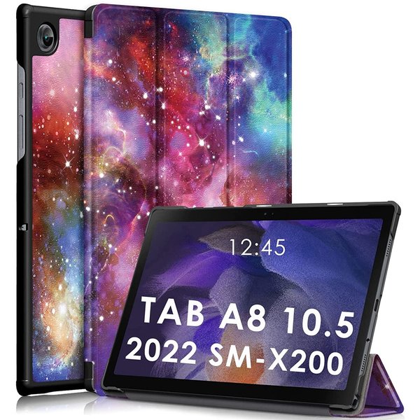 Ntech Hoes geschikt voor Samsung Galaxy Tab A8 – Samsung tab A8 (2021 / 2022) Trifold tablet hoes - Galaxy Print