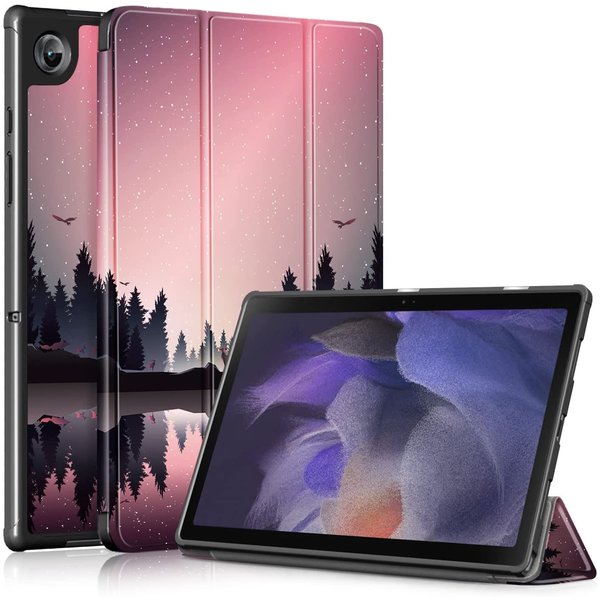 Ntech Hoes geschikt voor Samsung Galaxy Tab A8 – Samsung tab A8 (2021 / 2022) Trifold tablet hoes Dusk print