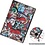 Ntech Hoes geschikt voor Samsung Galaxy Tab A8 – Samsung tab A8 (2021 / 2022) Trifold tablet hoes - Grafiti
