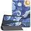Ntech Hoes geschikt voor Samsung Galaxy Tab A8 – Samsung tab A8 (2021 / 2022) Trifold tablet hoes - Sterren print