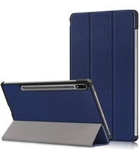 Ntech Samsung Tab S8 Plus hoes Book Case Smart Cover Donker Blauw