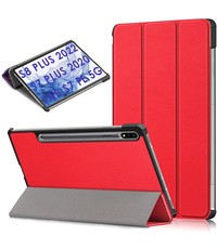 Ntech Samsung Tab S8 Plus hoes Book Case Smart Cover Rood
