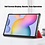 Ntech Hoes Geschikt voor Samsung Galaxy Tab S8 Plus hoes Book Case Smart Cover Goud - Hoes Geschikt voor Samsung Galaxy Tab S8 Plus hoes - Hoes Geschikt voor Samsung Galaxy Tab S7 FE hoes bookcase - Tab S7 plus hoes Trifold hoes -Tablet Hoes 12.4 Inch