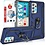 Ntech Hoesje Geschikt Voor Samsung Galaxy A53 Hoesje Anti-Shock Hybrid Armor hoesje Blauw - Hoesje Geschikt Voor Samsung Galaxy A53 5G kickstand Ring houder TPU backcover hoesje - met screenprotector Galaxy A53 5G - 2 pack