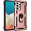Ntech Hoesje Geschikt Voor Samsung Galaxy A53 Hoesje Anti-Shock Hybrid Armor hoesje Rose Goud - Hoesje Geschikt Voor Samsung Galaxy A53 5G kickstand Ring houder TPU backcover hoesje - met screenprotector Galaxy A53 5G - 2 pack