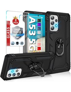 Ntech Samsung A53 Hoesje Anti-Shock Hybrid Armor hoesje Zwart
