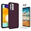 Ntech Samsung A53 hoesje silicone soft cover Wine Rood - Samsung Galaxy A53 5G Silicone colour hoesje - Galaxy A53 case Liquid Nano Silicone cover - A53 Screenprotector 2 pack