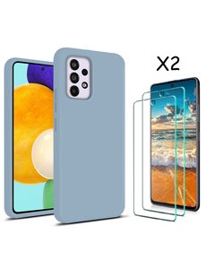 Ntech Samsung A53 hoesje silicone soft cover Licht Blauw