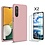 Ntech Hoesje Geschikt Voor Samsung Galaxy A13 5G / A04s hoesje silicone soft back cover - met Screenprotector 2 PACK – Licht Roze