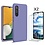 Ntech Hoesje Geschikt Voor Samsung Galaxy A13 5G / A04s hoesje silicone soft back cover - met Screenprotector 2 PACK – Lila