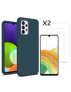 Ntech Samsung A33 hoesje silicone soft cover Pine Groen