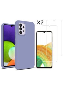 Ntech Samsung A33 hoesje silicone soft cover Lila