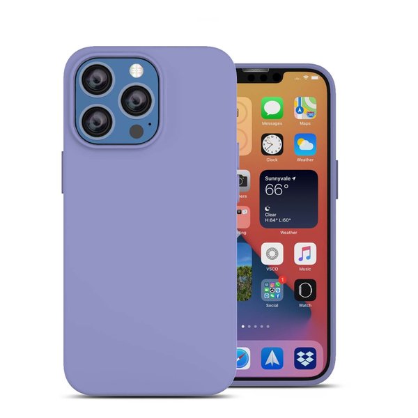 oTronica oTronica Geschikt voor iPhone 13 Pro Max hoesje Lila  - Geschikt voor iPhone 13 Pro Max siliconen hoesje - hoesje Geschikt voor iPhone 13 Pro Max