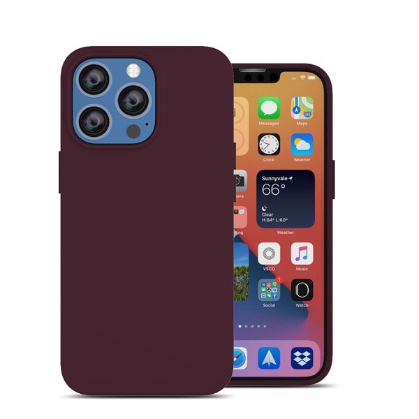 oTronica  oTronica Geschikt voor iPhone 13 Pro Max hoesje Bordeaux Rood - Geschikt voor iPhone 13 Pro Max hoesje - hoesje Geschikt voor iPhone 13 Pro Max - 13 Pro Max hoesje - 13 Pro Max hoesje - hoesje Geschikt voor iPhone 13 Pro Max - hoesje 13 Pro Max - silicon