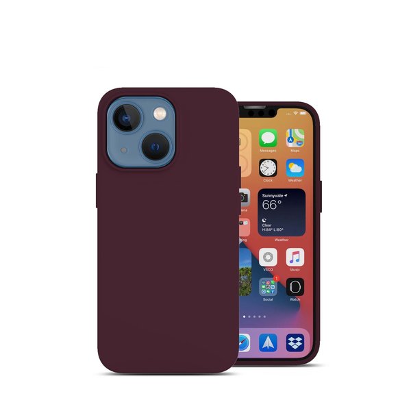 oTronica oTronica Geschikt voor iPhone 13 hoesje Bordeaux Rood - Geschikt voor iPhone 13 hoesje - hoesje Geschikt voor iPhone 13 - 13 hoesje - 13 hoesje - hoesje Geschikt voor iPhone 13 - hoesje 13 - siliconen hoesje - bordeaux rood - oTronica