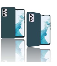 oTronica Samsung A33 5G siliconen Backcover hoesje Donkergroen