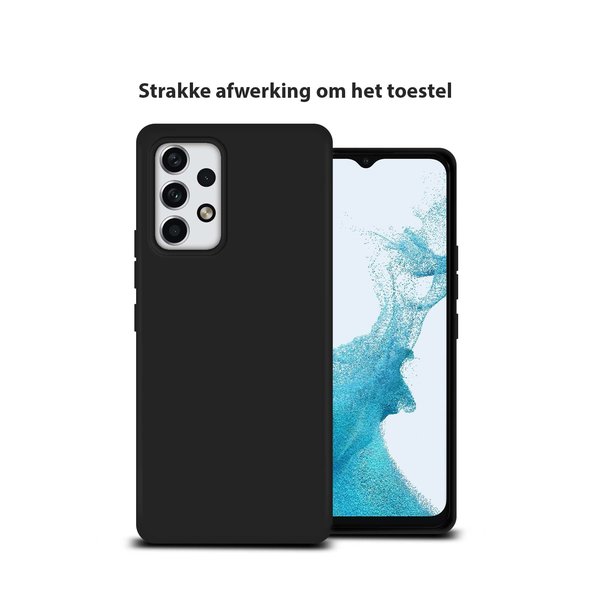 oTronica oTronica Hoesje Geschikt Voor Samsung Galaxy A53 backcover liquid siliconen hoesje - Zwart