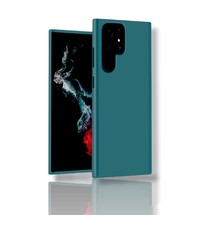 oTronica Samsung S22 Ultra siliconen Backcover hoesje Donkergroen