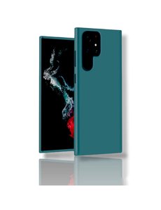 oTronica Samsung S22 Ultra siliconen Backcover hoesje Donkergroen