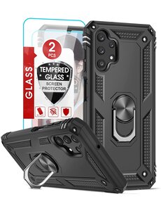 Ntech Samsung A13 4G Hoesje Hybrid Armor case Zwart