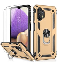 Ntech Samsung A13 4G Hoesje Hybrid Armor case Goud