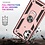 Ntech Hoesje Geschikt Voor Samsung Galaxy A13 4G Hoesje Hybrid Armor case Rose Goud - Hoesje Geschikt Voor Samsung Galaxy A13 4G hoesje kickstand Ring houder TPU backcover Anti-Shock hoesje - met screenprotector Galaxy A13 4G - 2 pack