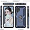 Ntech Samsung A13 4G Hoesje Hybrid Armor case Blauw - Samsung Galaxy A13 4G hoesje  kickstand Ring houder TPU backcover Anti-Shock hoesje - met screenprotector Galaxy A13 4G - 2 pack