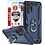 Ntech Samsung A13 4G Hoesje Hybrid Armor case Blauw - Samsung Galaxy A13 4G hoesje  kickstand Ring houder TPU backcover Anti-Shock hoesje - met screenprotector Galaxy A13 4G - 2 pack