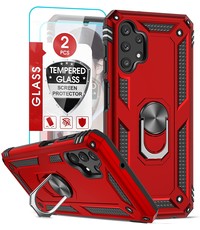 Ntech Samsung A13 4G Hoesje Hybrid Armor case Rood