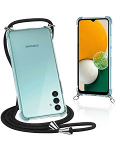 Ntech Samsung A13 4G Hoesje transparant silicone met Koord