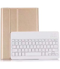 Ntech Samsung Tab A 10.1 inch 2019 SM-T510 / SM-T515  Keyboard hoes met toetsenbord Goud