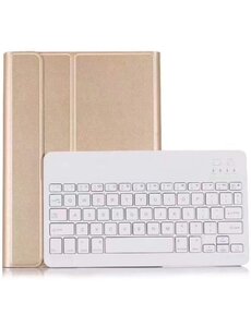 Ntech Samsung Tab A 10.1 inch 2019 SM-T510 / SM-T515  Keyboard hoes met toetsenbord Goud
