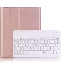 Ntech Samsung Tab A 10.1 inch 2019 SM-T510 / SM-T515  Keyboard hoes met toetsenbord Rose Gold