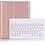 Ntech Hoes Geschikt voor Samsung Galaxy Tab A 10.1 inch 2019 SM-T510 / SM-T515 Keyboard hoes met toetsenbord Rose Gold - Samsung Book Case Hoes