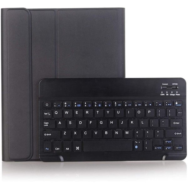 Ntech Samsung Tab A 10.1 inch 2019 SM-T510 / SM-T515  Keyboard hoes met toetsenbord Zwart - Samsung Book Case Hoes