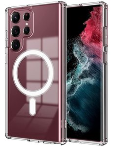 Ntech Samsung S22 Ultra met Oplaadfunctie Hoesje Transparant