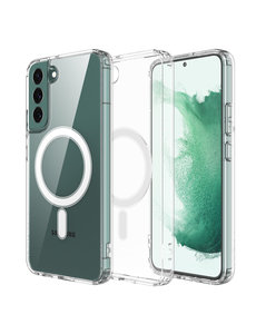 Ntech Samsung S22 met Oplaadfunctie Hoesje Transparant