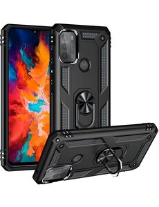 Ntech Moto G71 hoes Hybrid Armor Anti-Shock hoesje Zwart