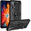 Ntech Hoesje geschikt voor Moto G71 hoes Hybrid Armor Anti-Shock hoesje Zwart - Hoesje geschikt voor Moto G71 Hoesje kickstand Ring houder cover TPU backcover hoesje
