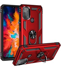 Ntech Moto G71 hoes Hybrid Armor Anti-Shock hoesje Rood