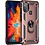 Ntech Hoesje geschikt voor Moto G71 hoes Hybrid Armor Anti-Shock hoesje Rose Goud - Hoesje geschikt voor Moto G71 Hoesje kickstand Ring houder cover TPU backcover hoesje