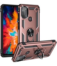 Ntech Moto G71 hoes Hybrid Armor Anti-Shock hoesje Rose Goud