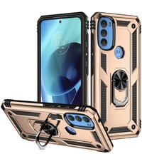 Ntech Moto G71 hoes Hybrid Armor Anti-Shock hoesje Goud