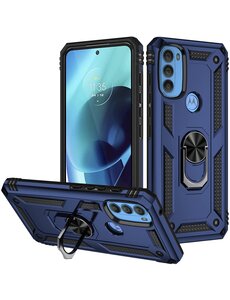 Ntech Moto G71 hoes Hybrid Armor Anti-Shock hoesje Blauw