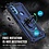 Ntech Hoesje geschikt voor Moto G71 hoes Hybrid Armor Anti-Shock hoesje Blauw - Hoesje geschikt voor Moto G71 Hoesje kickstand Ring houder cover TPU backcover hoesje
