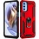 Ntech Hoesje geschikt voor Moto G41 / Hoesje geschikt voor Moto G31 hoesje Hybrid Armor Anti-Shock hoesje Rood - Hoesje geschikt voor Moto G31 / G41 Hoesje kickstand Ring houder cover TPU backcover hoesje