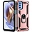Ntech Hoesje geschikt voor Moto G41 / Hoesje geschikt voor Moto G31 hoesje Hybrid Armor Anti-Shock hoesje Rose Goud - Hoesje geschikt voor Moto G31 / G41 Hoesje kickstand Ring houder cover TPU backcover hoesje