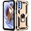 Ntech Hoesje geschikt voor Moto G41 / Hoesje geschikt voor Moto G31 hoesje Hybrid Armor Anti-Shock hoesje Goud - Hoesje geschikt voor Moto G31 / G41 Hoesje kickstand Ring houder cover TPU backcover hoesje